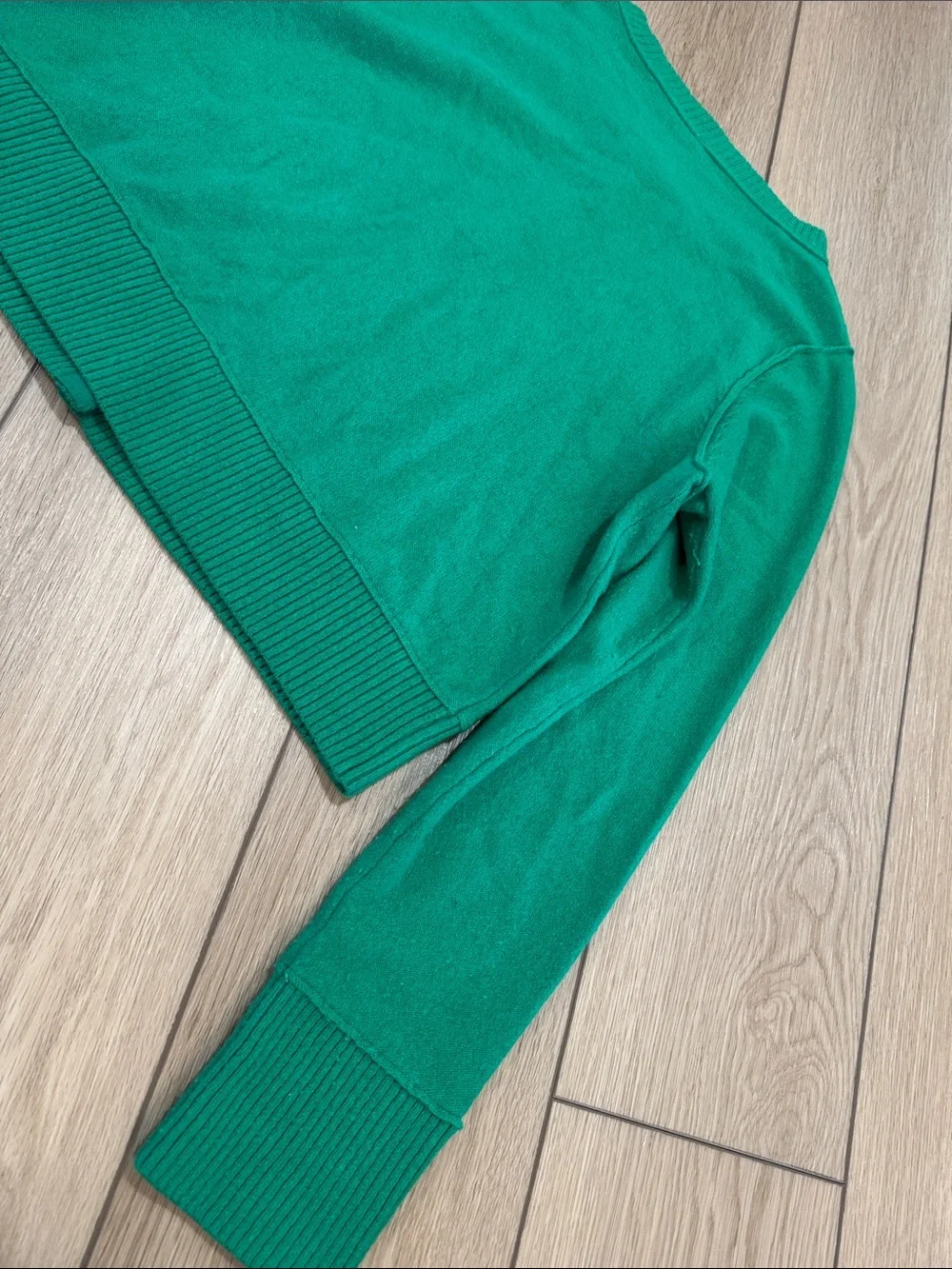Free People Green Cardigan Sweater Cashmere Blend Sz M Academia Preppy